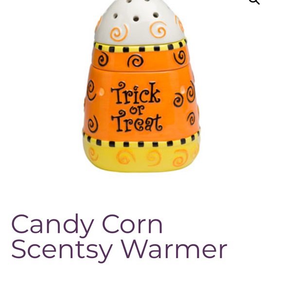 Scentsy Halloween candy corn ceramic  Swirl Warmer in Orange and Yellow Preloved - Picture 11 of 11